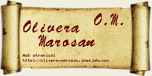 Olivera Marošan vizit kartica